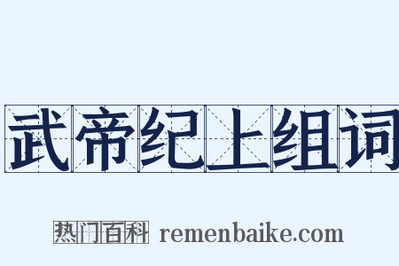 武帝纪上组词是什么意思的图片
